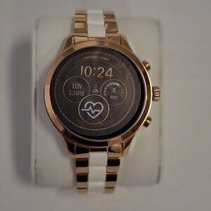 Michael Kors Access Women’s Runway Touchscreen Smartwatch – Two-Tone Gold/White